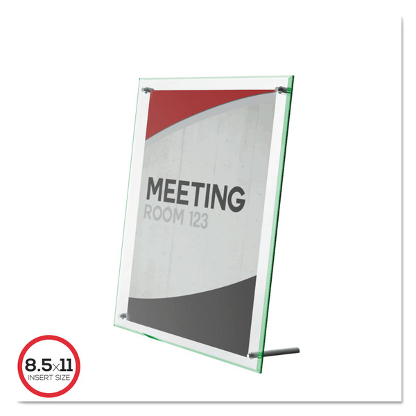 Superior Image Beveled Edge Sign Holder, Letter Insert, Clear/Green-Tinted Edges [SKU: DEF799693]