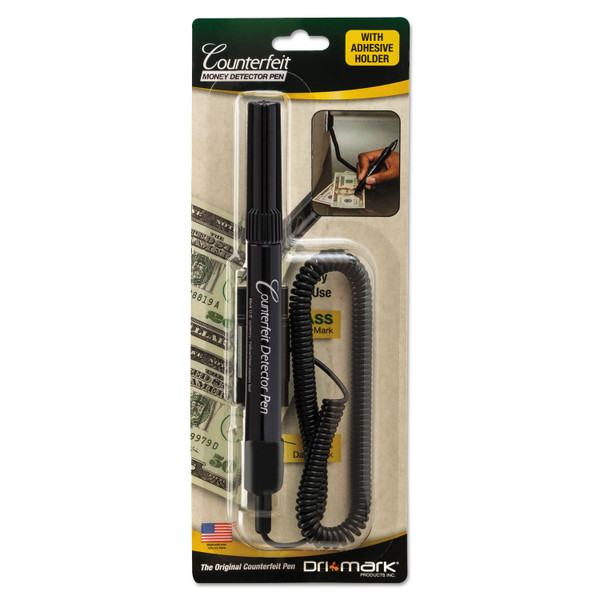 Smart-Money Counterfeit Bill Detector Pen With Coil And Clip, U.S. Currency [SKU: DRI351BCL]