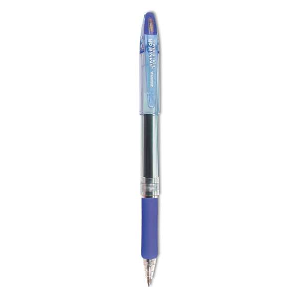 Jimnie Gel Pen, Stick, Medium 0.7 Mm, Blue Ink, Clear/Blue Barrel, 12/Pack [SKU: ZEB44120]