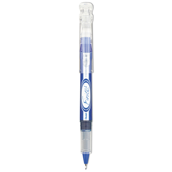 Finito! Porous Point Pen, Stick, Extra-Fine 0.4 Mm, Blue Ink, Blue/Silver/Clear Barrel [SKU: PENSD98C]