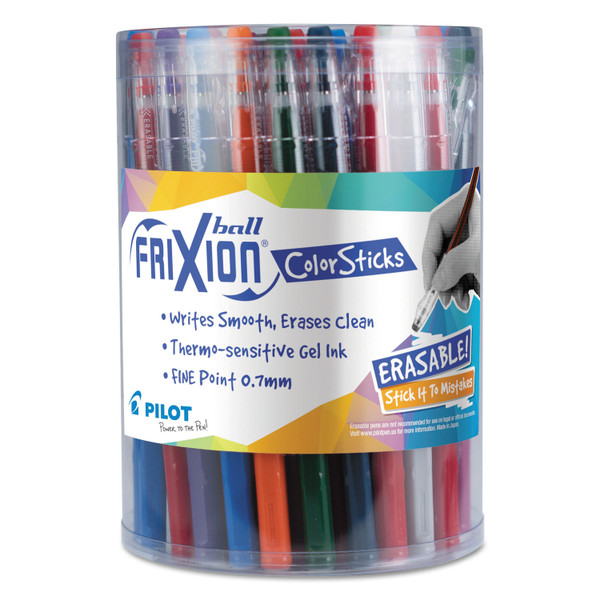 Frixion Colorsticks Erasable Gel Pen, Stick, Fine 0.7 Mm, Ten Assorted Ink And Barrel Colors, 36/Pack [SKU: PIL58005]