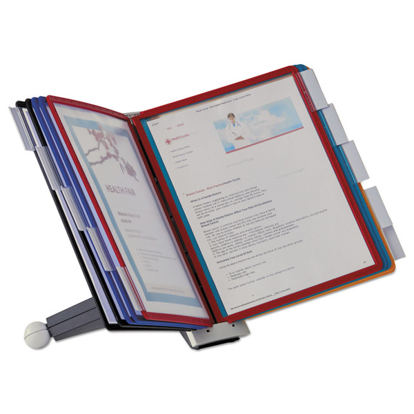 Sherpa Desk Reference System, 10 Panels, 10 X 5.63 X 13.88, Assorted Borders [SKU: DBL554200]