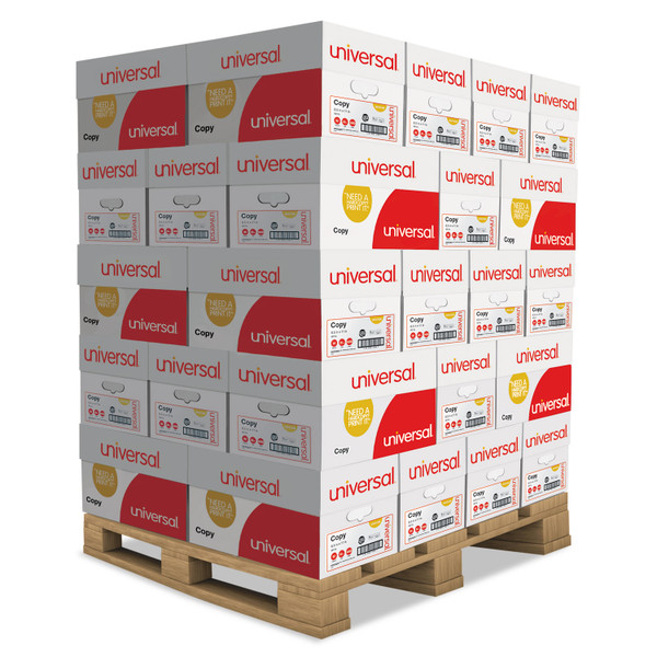 Copy Paper, 92 Bright, 20 Lb Bond Weight, 8.5 X 11, White, 500 Sheets/Ream, 10 Reams/Carton, 40 Cartons/Pallet [SKU: UNV21200PLT]