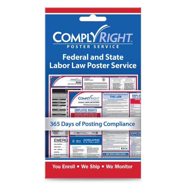 Labor Law Poster Service, "State/Federal Labor Law", 4 X 7 [SKU: COS098433]