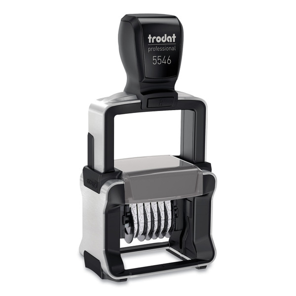 Professional Self-Inking Numberer, Six Bands/Digits, Type Size: 1 1/2, Black [SKU: USST5546]