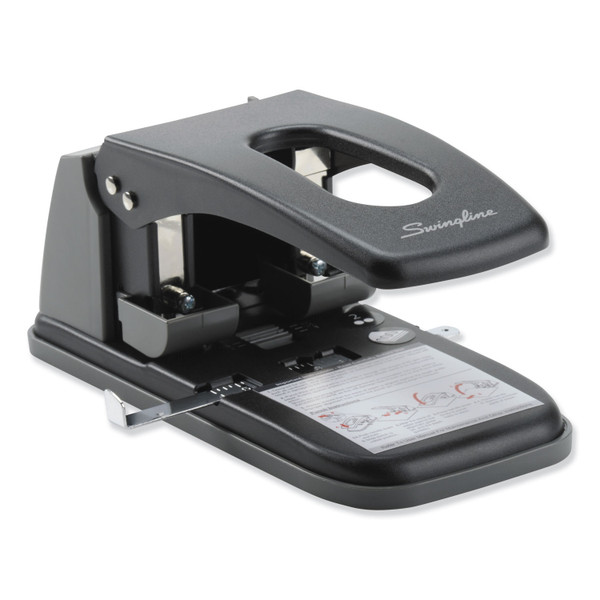 100-Sheet High Capacity Two-Hole Punch, Fixed Centers, 9/32" Holes, Black/Gray [SKU: SWI74190]