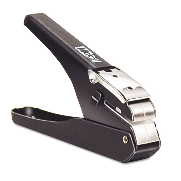 Handheld Badge/Slot Punch, 9/16" X 1/8" Horizontal Slot, Black/Chrome [SKU: AVTMCG16500]
