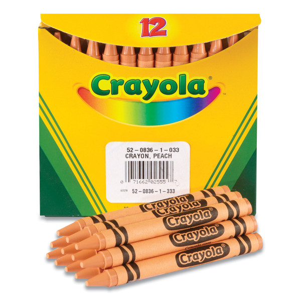 Bulk Crayons, Peach, 12/Box [SKU: CYO520836033]