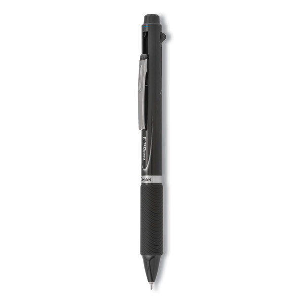 Energel 3 Multi-Color Gel Pen, Retractable, Fine 0.5 Mm, Black/Blue/Red Ink, Gray Barrel [SKU: PENBLC35N]
