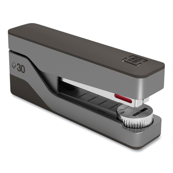 Premium Desktop Half Strip Stapler, 30-Sheet Capacity, Gray/Black [SKU: TUD24418186]