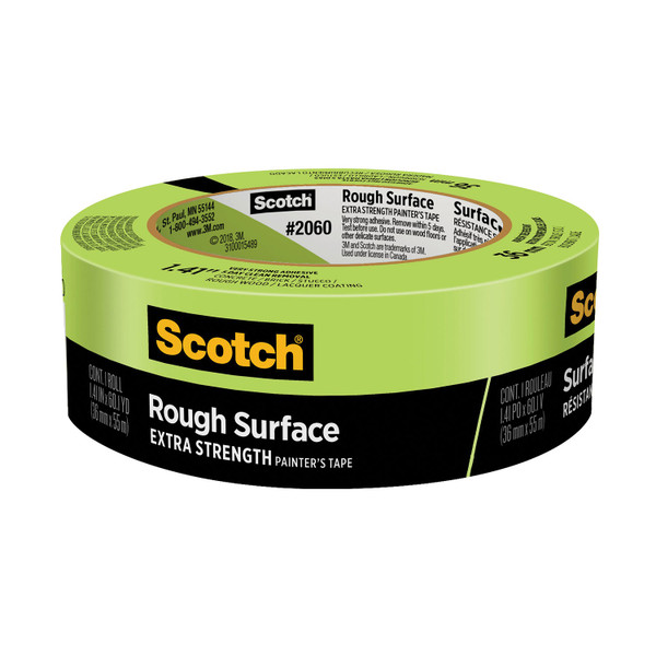 Rough Surface Extra Strength Painter'S Tape, 3" Core, 1.41" X 60.1 Yds, Green [SKU: MMM206036AP]