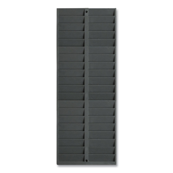 Time Card Rack, 40 Pockets, Plastic, Light Gray [SKU: PTI5004]