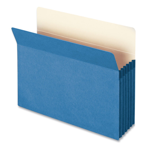 Colored File Pockets, 5.25" Expansion, Letter Size, Blue [SKU: SMD73235]