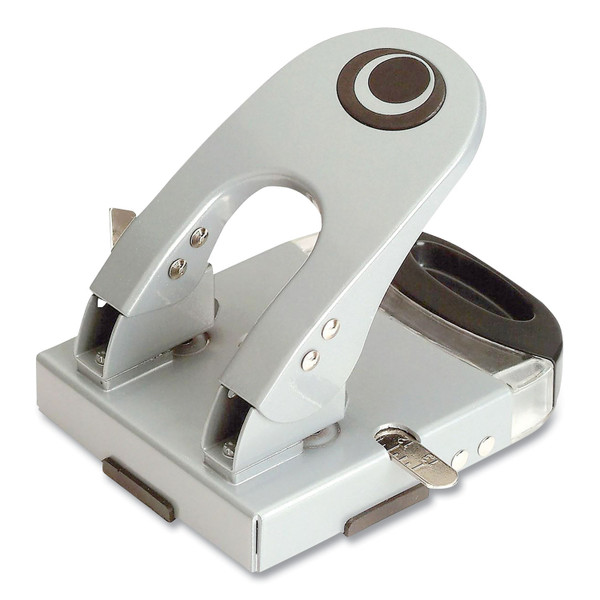 50-Sheet Deluxe Two-Hole Punch, 1/4" Holes, Gray/Blue [SKU: OIC90101]