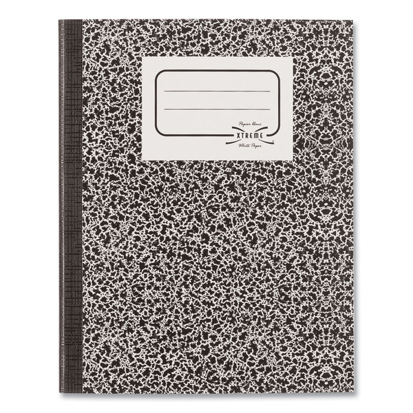 Composition Book, Wide/Legal Rule, Black Marble Cover, (80) 10 X 7.88 Sheets [SKU: RED43460]