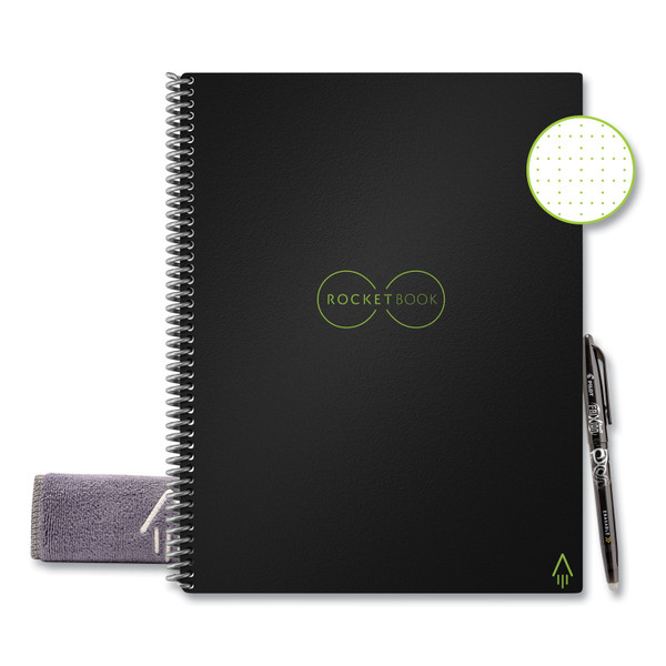 Core Smart Notebook, Dotted Rule, Black Cover, (16) 11 X 8.5 Sheets [SKU: RKBLRCAFR]
