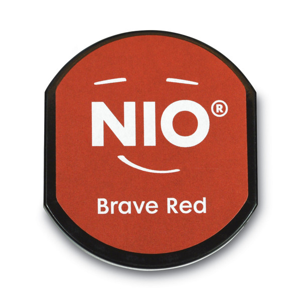 Ink Pad For Nio Stamp With Voucher, 2.75" X 2.75", Brave Red [SKU: COS071513]