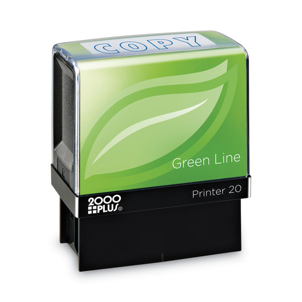 Green Line Message Stamp, Copy, 1.5 X 0.56, Blue [SKU: COS098367]