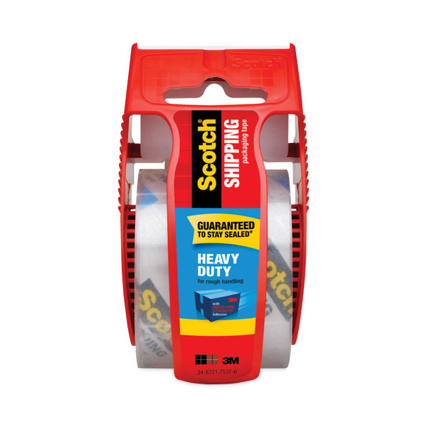 3850 Heavy-Duty Packaging Tape With Dispenser, 1.5" Core, 1.88" X 66.66 Ft, Clear [SKU: MMM142]