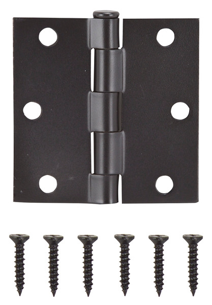 ProSource LR-706-PS Square Corner Door Hinge, Steel, Oil-Rubbed Bronze, Loose Pin, 180 deg Range of Motion [SKU: ORG2971356]
