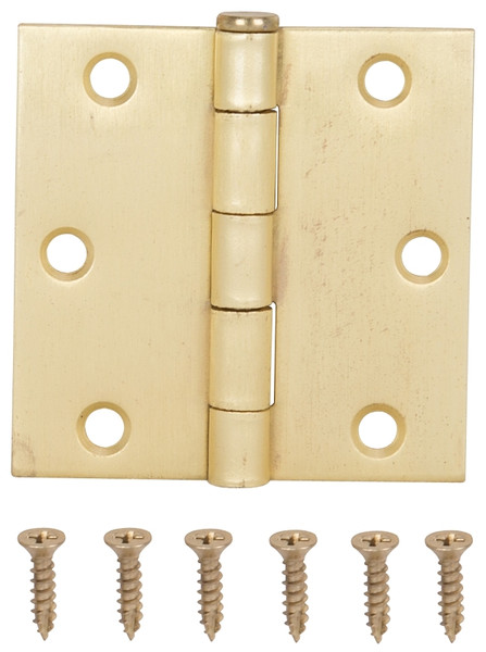 ProSource LR-707-PS Square Corner Door Hinge, Steel, Satin Bronze, Loose Pin, 180 deg Range of Motion [SKU: ORG2977338]