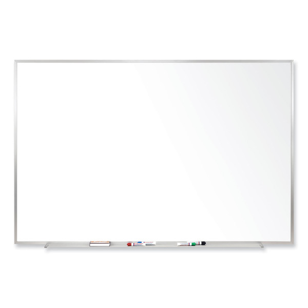 Magnetic Porcelain Whiteboard With Satin Aluminum Frame, 96.5 X 48.5, White Surface, Ships In 7-10 Business Days [SKU: GHEM1484]