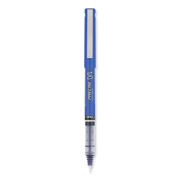 Precise V5 Roller Ball Pen, Stick, Extra-Fine 0.5 Mm, Purple Ink, Purple/Clear Barrel, Dozen [SKU: PIL25106]