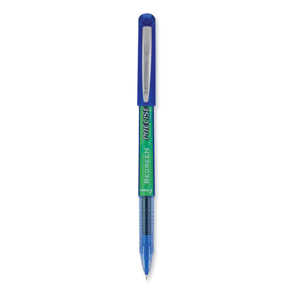 Precise V5 Begreen Roller Ball Pen, Stick, Extra-Fine 0.5 Mm, Blue Ink, Blue Barrel, Dozen [SKU: PIL26301]