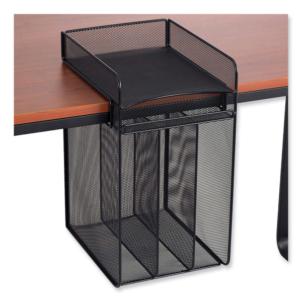 Onyx Vertical Hanging Storage, 4 Sections, Letter Size Files, 10.25" X 12" X 17.1", Black, Ships In 1-3 Business Days [SKU: SAF3241BL]