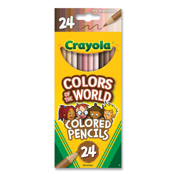 Colors Of The World Colored Pencils, Assorted Lead And Barrel Colors, 24/Pack [SKU: CYO684607]