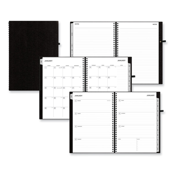 Aligned Weekly/Monthly Notes Planner, 8 x 5, Black Cover, 12-Month (Jan to Dec): 2024 [SKU: BLS143587]