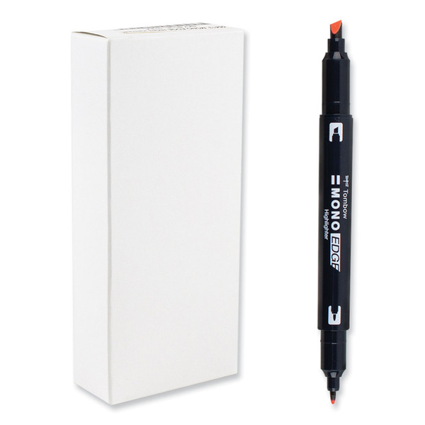 Edge Highlighters, Red Ink, Chisel/Bullet Tip, Red Barrel, 10/Box [SKU: TOM56412]