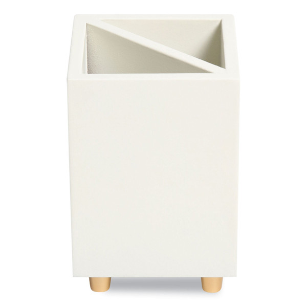 Juliet Pencil Cup, 3"W X 3"D X 4"H, White [SKU: UBR3466U0312]