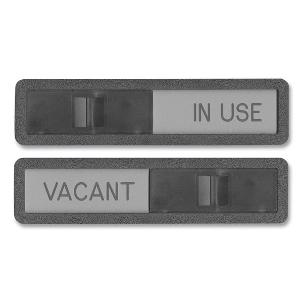 Vacant/In Use Sign, In-Use; Vacant, 2.5 X 10.5, Black/Silver [SKU: USS1519]