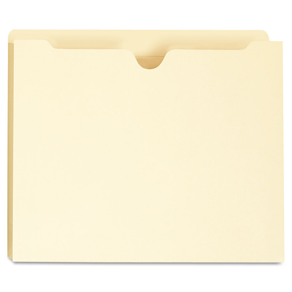 Deluxe Manila File Jackets With Reinforced Tabs, Straight Tab, Letter Size, Manila, 50/Box [SKU: UNV73500]