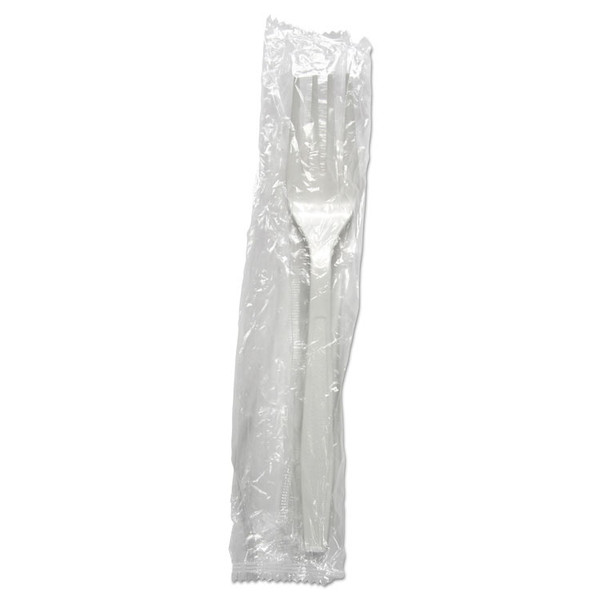 Heavyweight Wrapped Polypropylene Cutlery, Fork, White, 1,000/Carton [SKU: BWKFORKHWPPWIW]