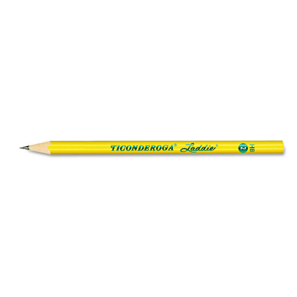 Ticonderoga Laddie Woodcase Pencil, Hb (#2), Black Lead, Yellow Barrel, Dozen [SKU: DIX13040]