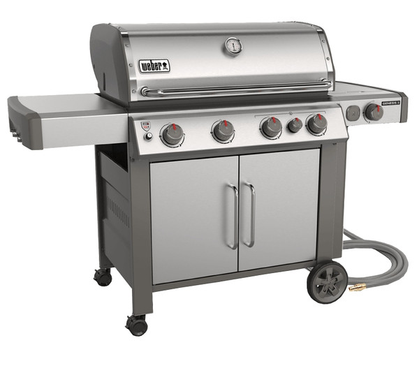 Weber Genesis II E-435 Series 67006001 Gas Grill, 48,000 Btu/hr BTU, Natural, 4 -Burner, Side Shelf Included: Yes [SKU: ORG9508896]