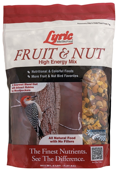 Lyric 2647343 Wild Bird Mix, Fruit, Nut Flavor, 5 lb Bag [SKU: ORG2130102]