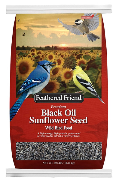 Feathered Friend 14422 Bird Food, Sunflower Seed, 40 lb [SKU: ORG3597135]