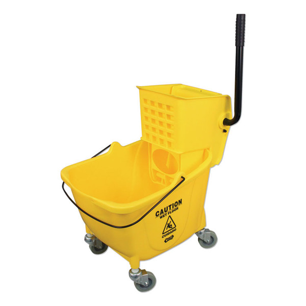 Side-Press Wringer and Plastic Bucket Combo, 12 to 32 oz, Yellow [SKU: IMP7Y26363Y]