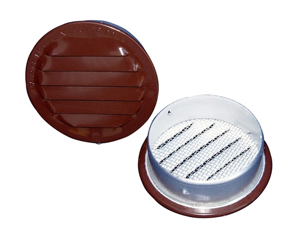 Maurice Franklin RLB-100 Series 1 RLB-100 Louver, 1.219 in L, 1.219 in W, Round, Aluminum, Brown [SKU: ORG4538930]