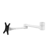 ATDEC Polished aluminium AF-AA-SW accessory monitor arm for AF-AT with black mounts attached.