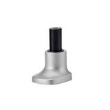 ATDEC Silver finish Atdec AWM-LB-S mounting base with aluminum structure and single monitor setup.