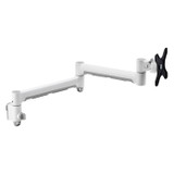 ATDEC Atdec AWM-A71-W white long swing arm for multi-monitor setup with adjustable mechanism.