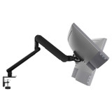 ATDEC AW-ORA-F-B monitor arm, black finish, F-clamp desk fixing for commercial and ergonomic workspaces,