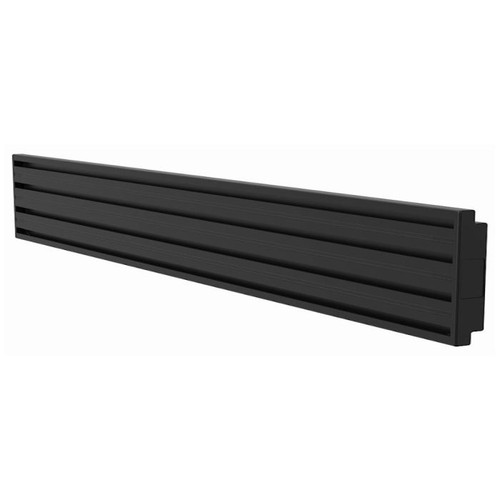 ATDEC ADB-R125-B black aluminium mounting rail, 1250mm long, modular digital signage solutions component.