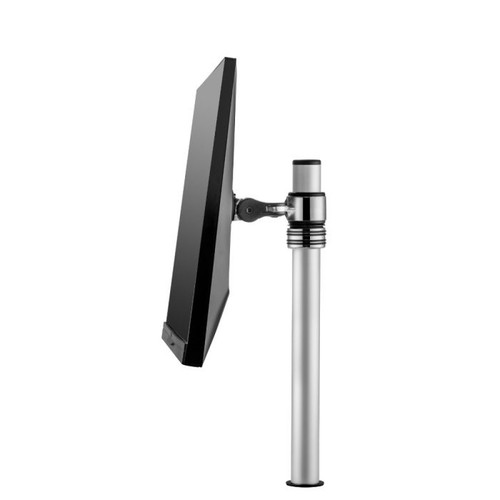 ATDEC AF-MC-P monitor arm in polished silver, supporting up to 34" black monitors, af-mc.