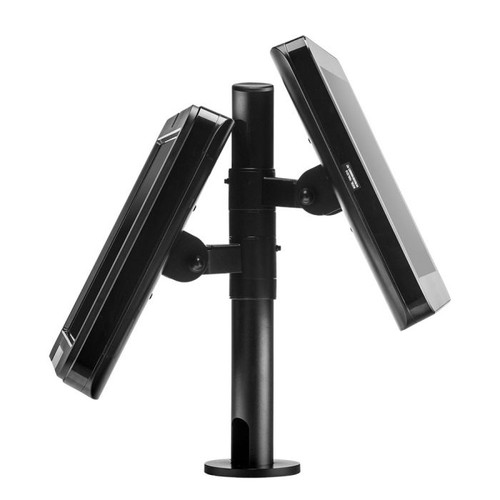 ATDEC Atdec APAS-2-HS-P400 dual monitor steel post mount for heavy point of sale devices securely.