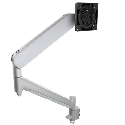 ATDEC Atdec AWM-ADTC-S dynamic monitor arm, 35&quot; silver with adjustable black plate, wall mount compatible.